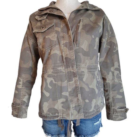 Marrakech Anthro Camo Utility Jacket SZ XS - Picture 2 of 13